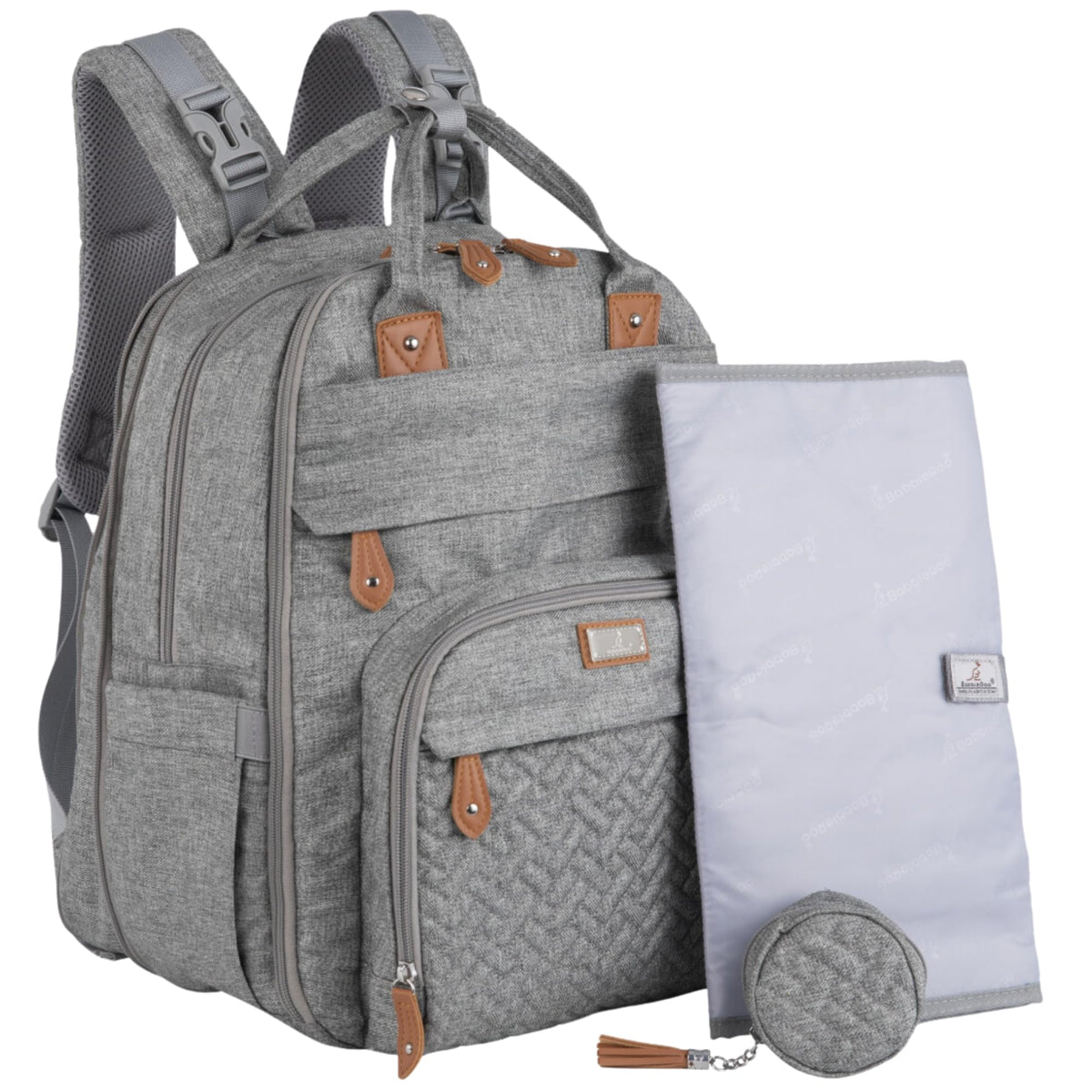BabbleRoo Diaper Bag Backpack, Waterproof Multifunctional Baby Travel Bag