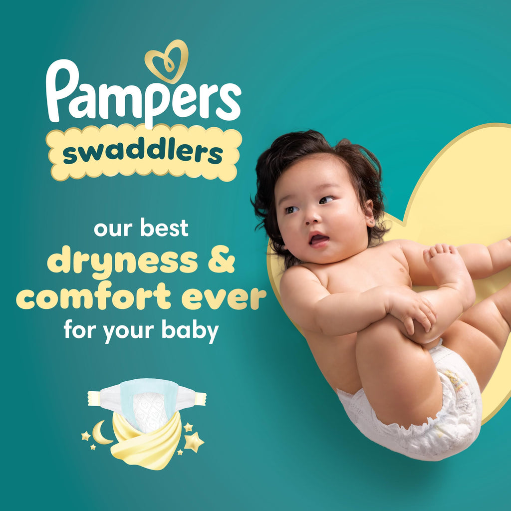 Pampers Swaddlers Disposable Baby Diapers, Gentle Newborn Diaper Care