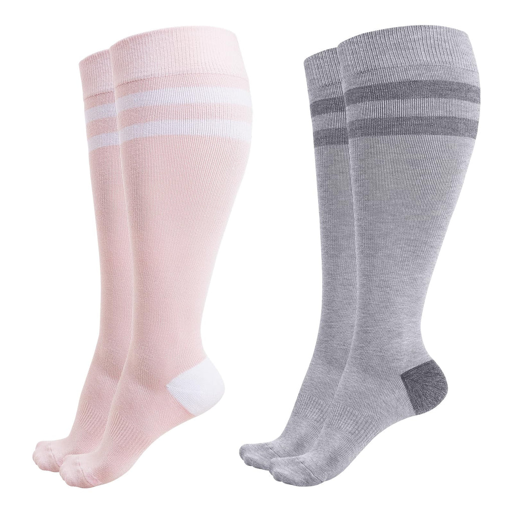 Momcozy 15-20mmHg Wide Calf Compression Socks for Women