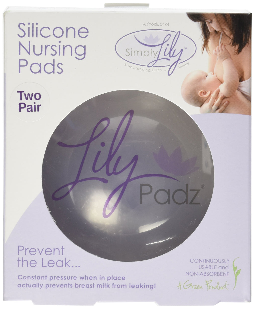LilyPadz Reusable Silicone Nursing Pads - Double Pair